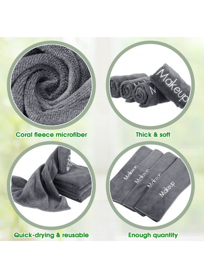 Shimeyao Shimeyao 20 Pack Makeup Washcloths Microfiber Makeup Remover Towels Reusable Quick Dry Face Wash Cloth Soft Washable Fingertip Facial Makeup Towels for Cleansing Hand and Make Up,13x13 Inch(Gray) - Image 3
