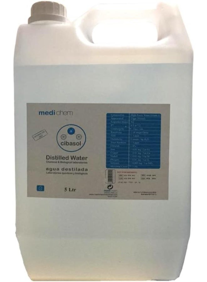 Cibasol Distilled Water 5 Liters for Automotive, Medical, Batteries, Cosmetic and Soap Making Use - Image 3