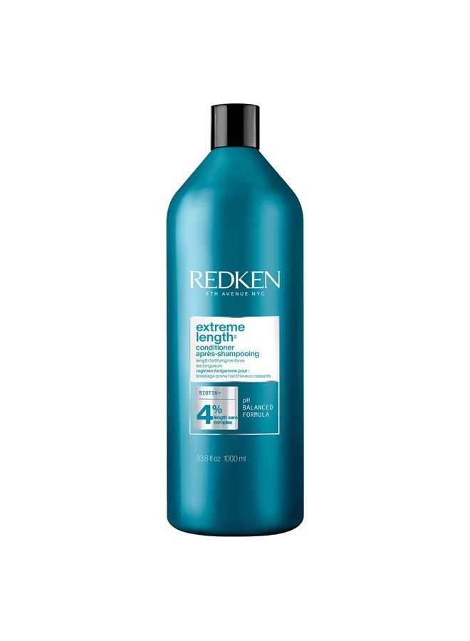 Redken Extreme Length Conditioner | Infused With Biotin and Castor Oil | For Hair Growth | Fortifies, Strengthens & Conditions Hair
