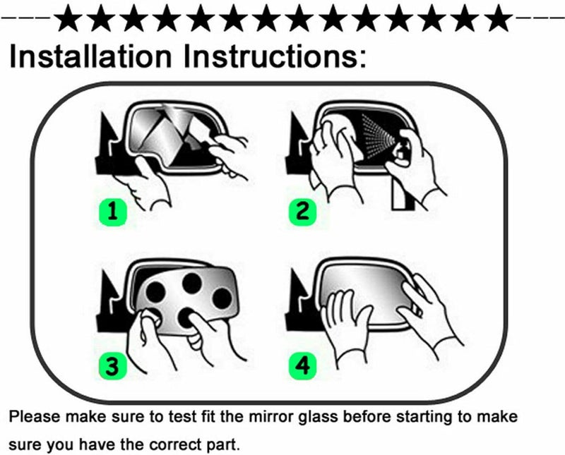 BOOLEE Mirror Glass Replacement for 2004-2006 VOLVO S60, S80, V70 - Passenger Right Side Convex Glass with Adhesives - Image 5
