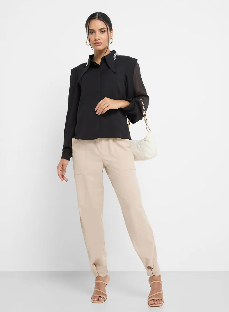 ELLA Sheer Sleeved Blouse