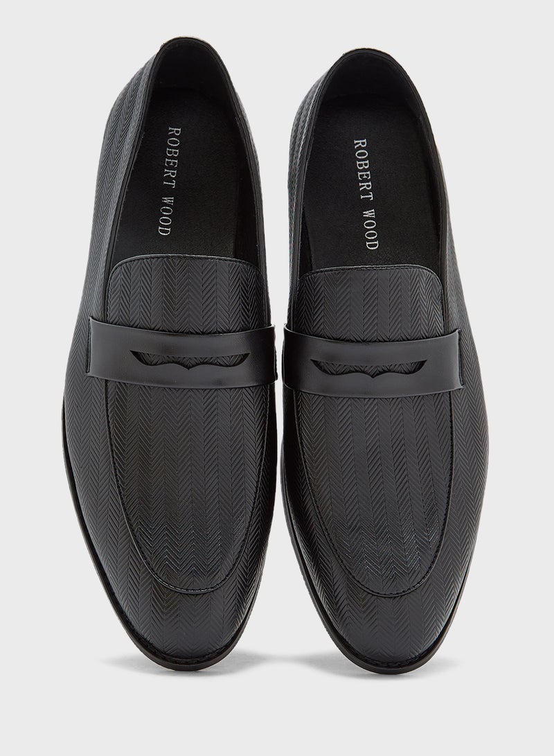 Robert Wood Weave Detail Formal Loafers  - Image 4