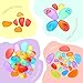 Simgoing 144 Pcs Rainbow Stacking Stones Colorful Pebbles Sorting and Stacking Stones Light Table Accessories Manipulatives Educational Toys for Preschool Kindergarten Montessori Toys 6 Colors - Image 4