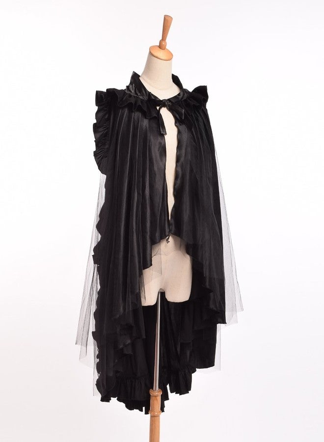 BLESSUME Victorian Ruffle Bustle Skirt/Cape (Black) - Image 5
