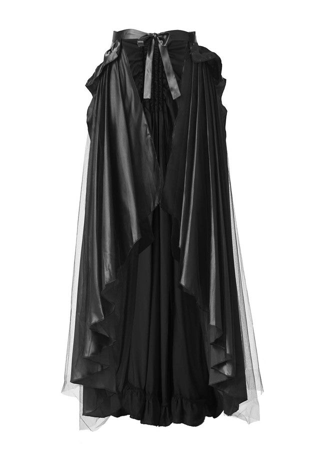 BLESSUME Victorian Ruffle Bustle Skirt/Cape (Black) - Image 1