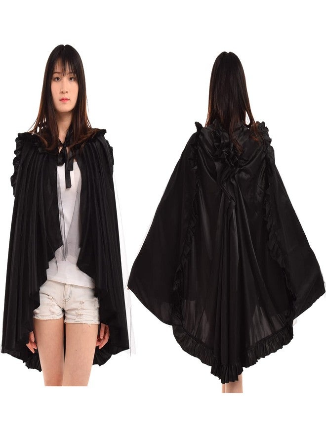 BLESSUME Victorian Ruffle Bustle Skirt/Cape (Black) - Image 3