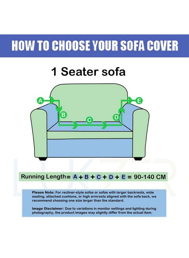 لوكزر غطاء أريكة لوكزر يونيفرسال بمقعد واحد من الجاكار مع غطاء وسادة واحد، غطاء مرن ناعم الملمس (نمط قبلي برتقالي فاتح/SC-074-01/90-140 سم) (220 جرام لكل متر مربع) - Image 2
