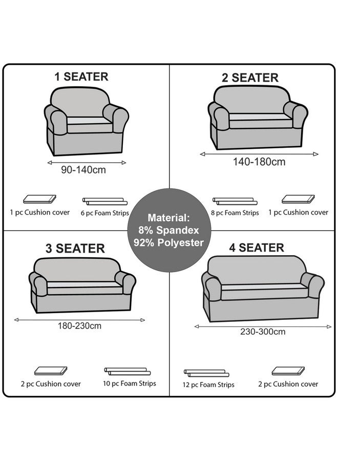 لوكزر غطاء أريكة لوكزر يونيفرسال بمقعد واحد من الجاكار مع غطاء وسادة واحد، غطاء مرن ناعم الملمس (نمط قبلي برتقالي فاتح/SC-074-01/90-140 سم) (220 جرام لكل متر مربع) - Image 4