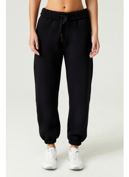 Los Ojos x Melodi Black Oversize/Wide Fit Cotton Thick Sweatpants Reversible  - Image 1
