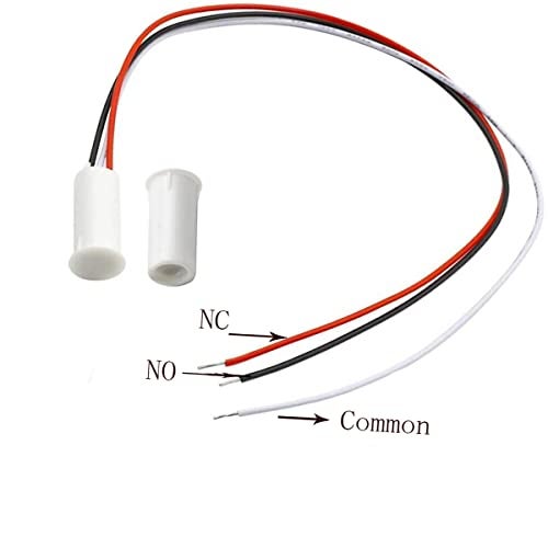 Lagogia Magnetic Reed Switch RC-35 NC/NO Recessed Wired Door Window Alarm, Magneti Door Switch, Contact Sensor, for Home Security and Burglar Alarm Systems, Sets of 5, White - Image 3