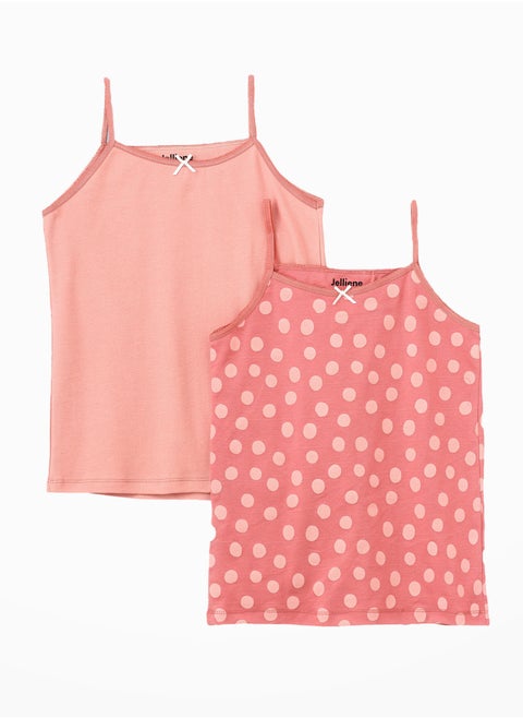 2 Pack Girls Vests 100% Cotton, Soft and Breathable Sleeveless Undershirts for Girls