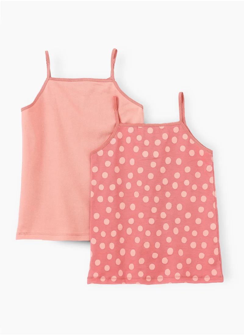 Jelliene 2 Pack Girls Vests 100% Cotton, Soft and Breathable Sleeveless Undershirts for Girls