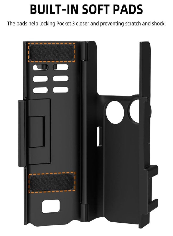 GetZget® Mount Bracket for DJI Osmo Pocket 3 Camera Adapter Cover & Extension Handle Mount Accessories (Expansion Mount(Black)) - Image 3