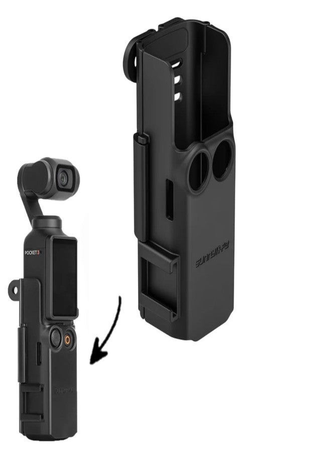 GetZget® Mount Bracket for DJI Osmo Pocket 3 Camera Adapter Cover & Extension Handle Mount Accessories (Expansion Mount(Black)) - Image 1