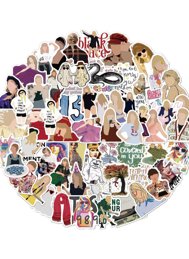 Taylor Swift American Pop Singing Star Taylor Swift Cool Waterproof Vinyl Stickers 100 Pcs  - Image 1