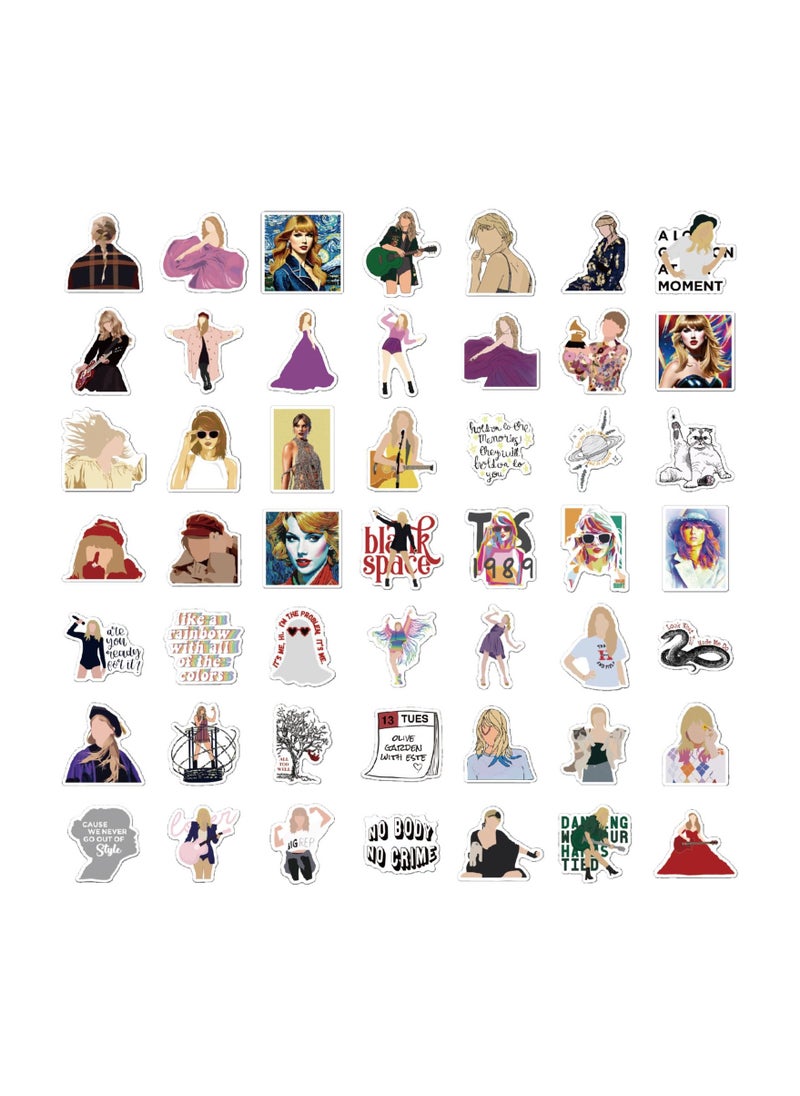 Taylor Swift American Pop Singing Star Taylor Swift Cool Waterproof Vinyl Stickers 100 Pcs  - Image 2