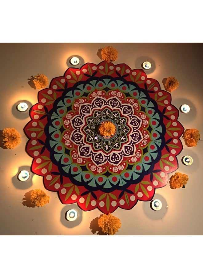 The Brown Box-Readymade Rangoli for Floor, Big Size Rangoli,Artificial Rangoli,MDF Rangoli,Rangoli mat - Image 1