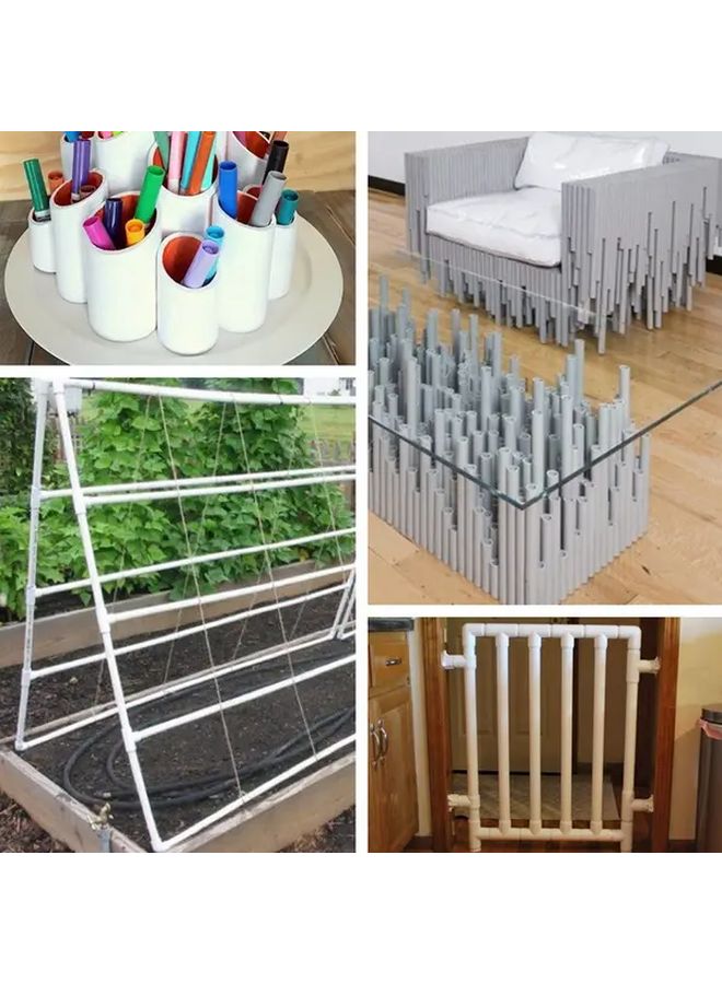 2pcs 32mm Gray PVC Pipe For Aquarium Irrigation Pond Filtration Water Supply - Image 5