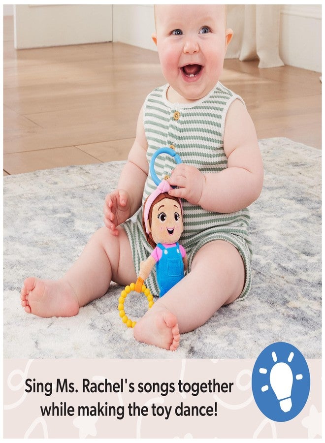 Ms. Rachel Official Sensory Take-Along Toy, Baby Swing & Baby Stroller Teething Toys with Rattle & Clip, Toddler Toys for Girls & Boys for Ages 0-1+ - Image 4
