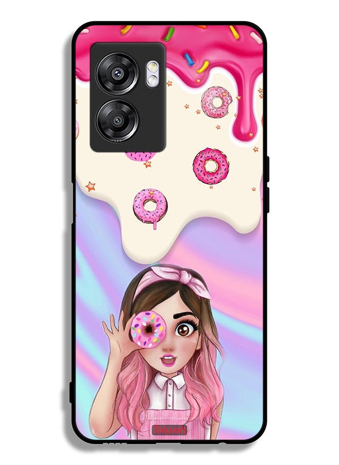 Tolwak - Oppo A57 5G Protective Case Cover Holding Donut - Image 1