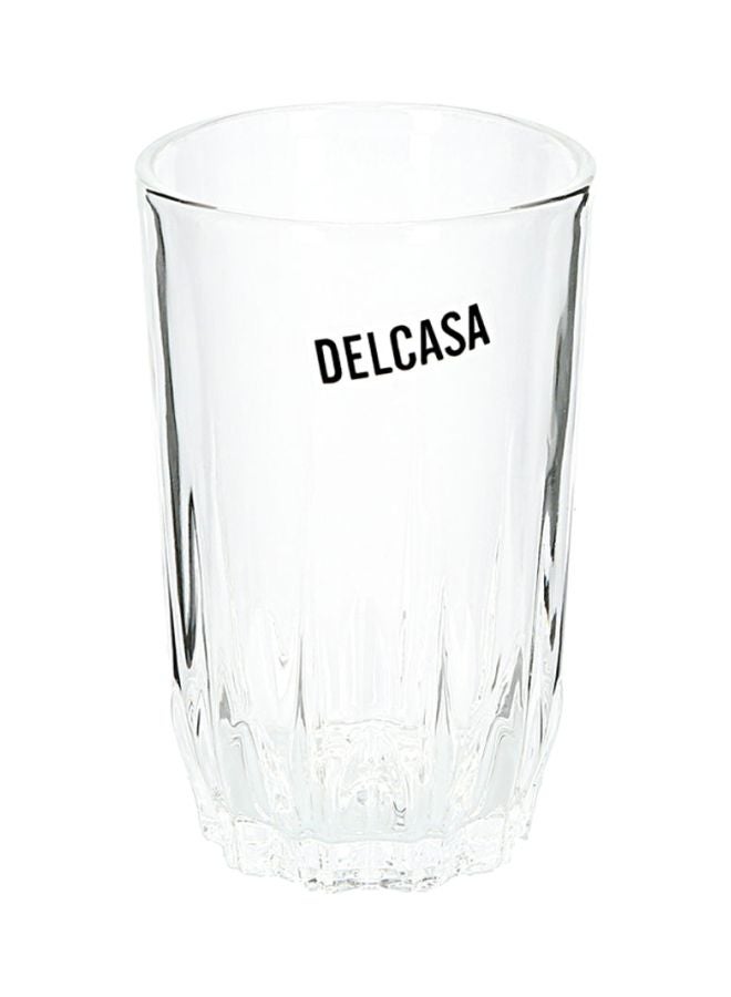 DELCASA 6-Piece Tumbler Set 260 ml Clear/Black - Image 4
