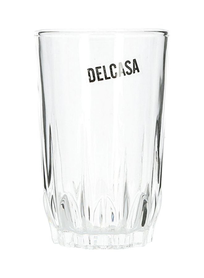 DELCASA 6-Piece Tumbler Set 260 ml Clear/Black - Image 2