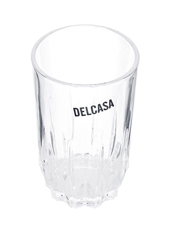DELCASA 6-Piece Tumbler Set 260 ml Clear/Black - Image 3