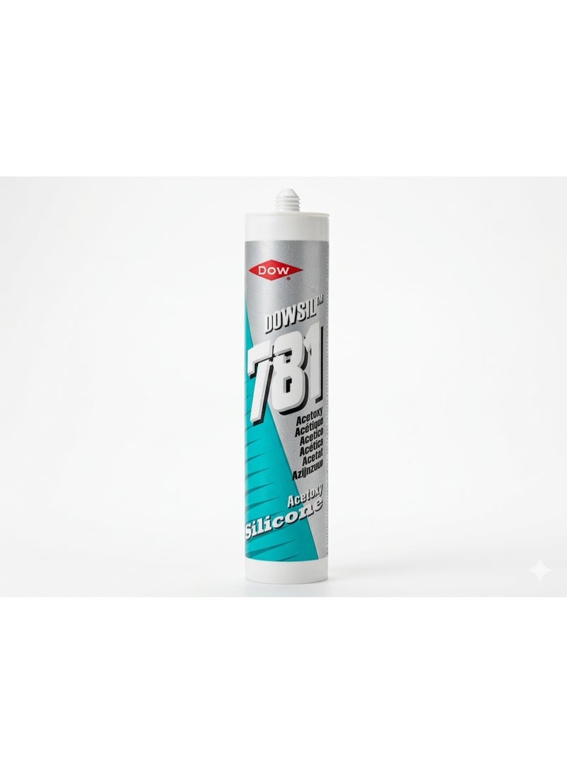 Dowsil 781 Acetoxy Silicone Sealant Clear 310ml | Multi-Purpose Waterproof Sealant for Glass, Aluminum & General Sealing - Image 1