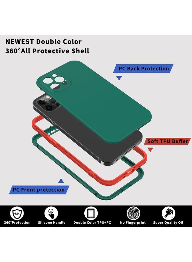 Zaboon Case For iPhone 12 Pro Two Color Full Protective 3-in-1 Phone Case - Image 5