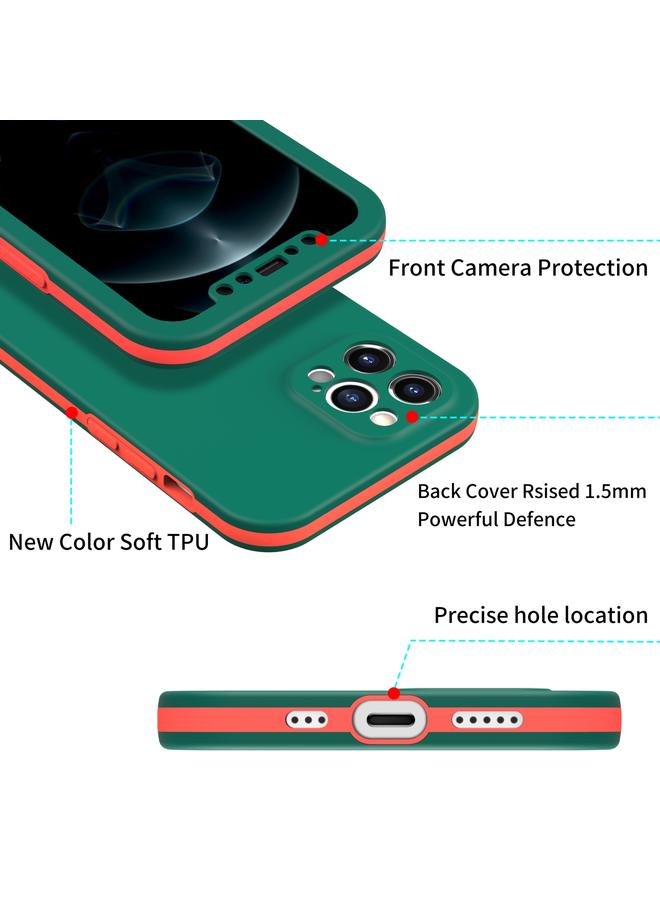 Zaboon Case For iPhone 12 Pro Two Color Full Protective 3-in-1 Phone Case - Image 2
