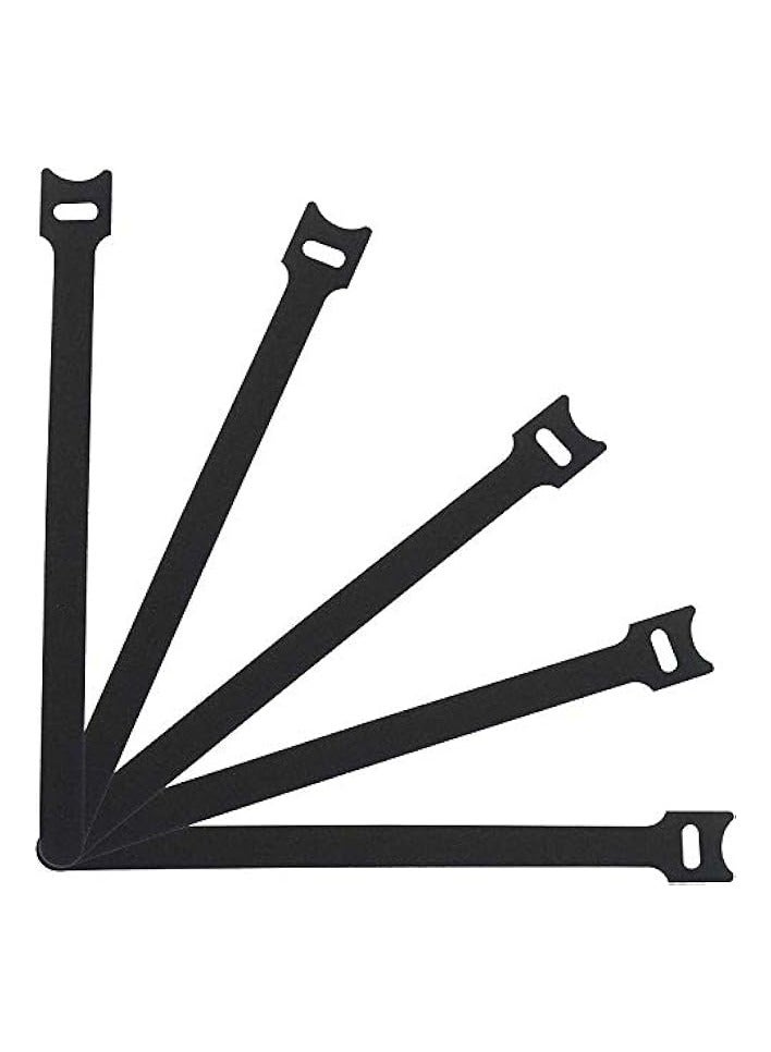 SHOWAY 50PCS Fastening Cable Ties Reusable, Premium 6-Inch Adjustable Cord Ties, Microfiber Cloth Cable Management Straps Hook Loop Cord Organizer Wire Ties - Image 1