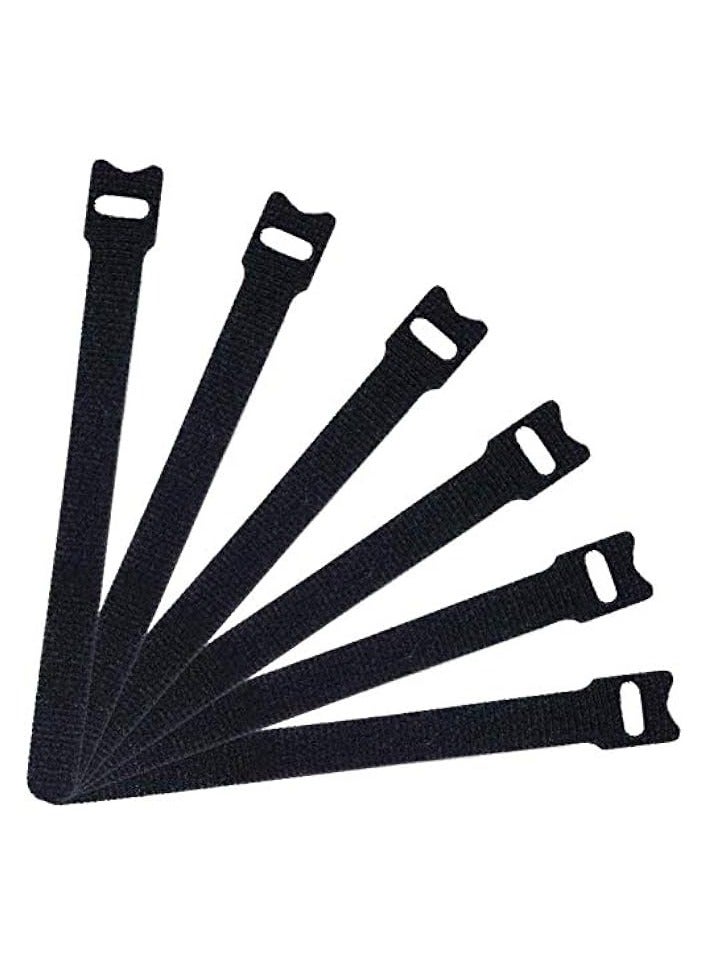 SHOWAY 50PCS Fastening Cable Ties Reusable, Premium 6-Inch Adjustable Cord Ties, Microfiber Cloth Cable Management Straps Hook Loop Cord Organizer Wire Ties - Image 3