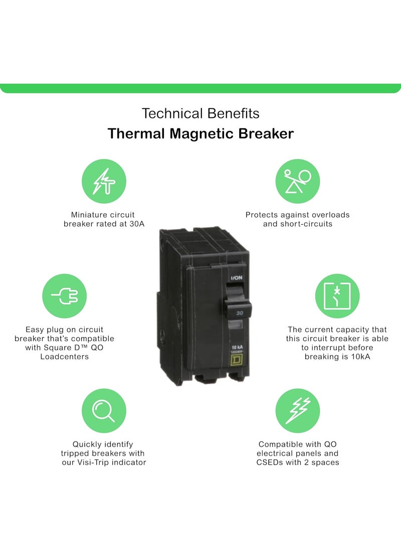 Schneider Electric Square D - QO230CP QO 30-Amp Two-Pole Circuit Breaker  - Image 4
