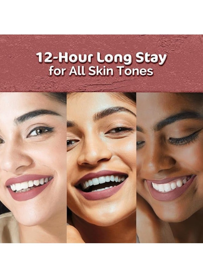 Mamaearth Moisture Matte Longstay Lipstick with Avocado Oil & Vitamin E for 12 Hour Long Stay - 03 Candyfloss Pink - 2 g - Image 5