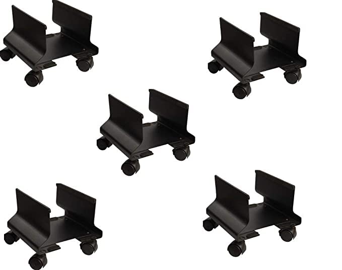 Implemental CPU Trolley Pack of 5 – Sturdy Metal CPU Trolley Stand with Wheels, Adjustable Computer CPU Holder for Easy Movement, Durable PC Case Stand for Home & Office Use - Image 2