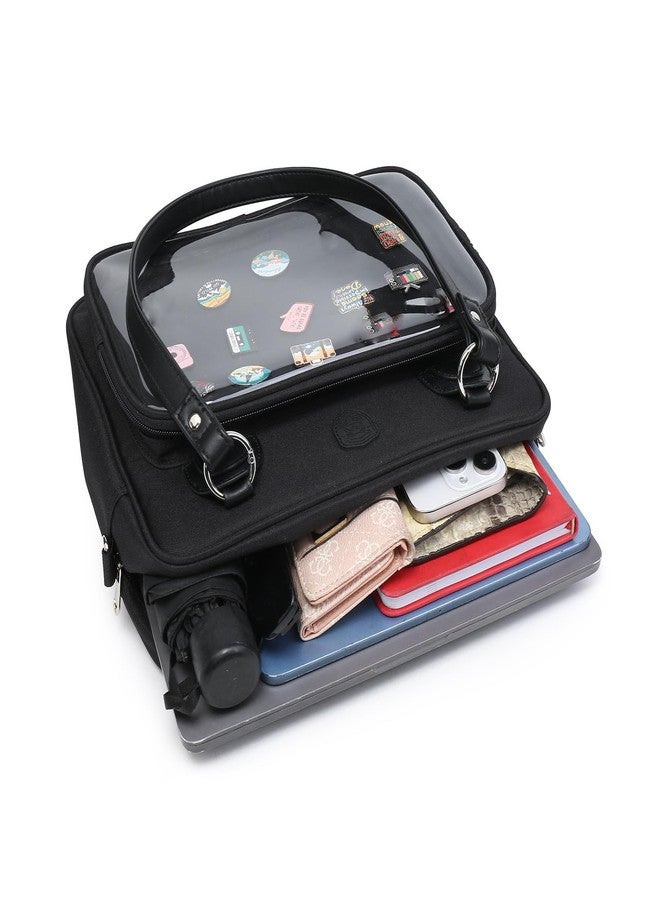 CHERRY SAUCE Oxford Ita Bag Crossbody Shoulder Bag Satchel Messenger Backpack Multi-Purpose Pins Display - Image 5