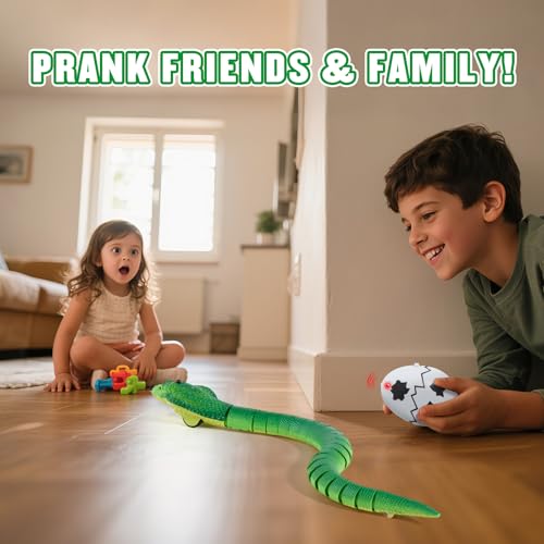 AMCHSURI Remote Control Snakes Realistic Prank Rc Snake Cobra Rechargeable Smart Sensing Cat Toy with Infrared Controller Reptile Toys Gag Gifts or Christmas for Boys Girls Ages 6 - Image 5