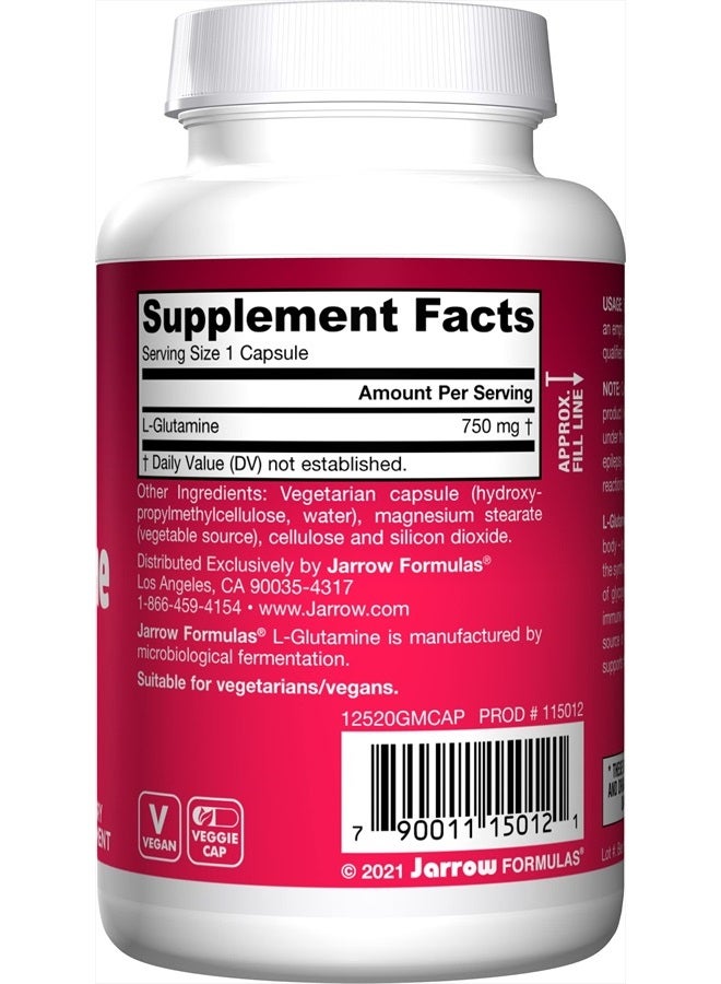 jarrow formulas L-Glutamine - 120 Veggie Caps - Supports Muscle Tissue & Immune Function - 100% L-Glutamine - 120 Servings - Image 3