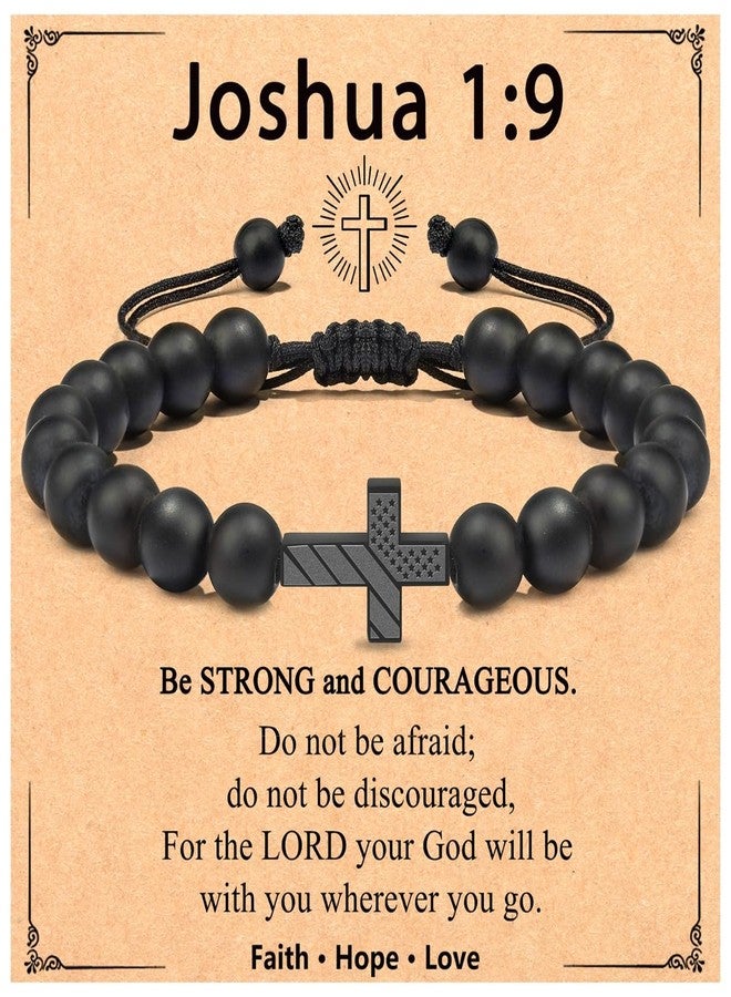 CXLDTE Easter Basket Stuffers Gifts for Kids Teen Boys Gift Ideas Cross Bracelet Men Christian Baptism Confirmation First Communion 8 10 12 14 16 13 11 Year Old Birthday Christmas Gifts for Teenage Boy Teens - Image 1