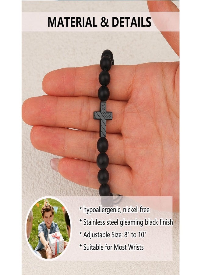 CXLDTE Easter Basket Stuffers Gifts for Kids Teen Boys Gift Ideas Cross Bracelet Men Christian Baptism Confirmation First Communion 8 10 12 14 16 13 11 Year Old Birthday Christmas Gifts for Teenage Boy Teens - Image 3