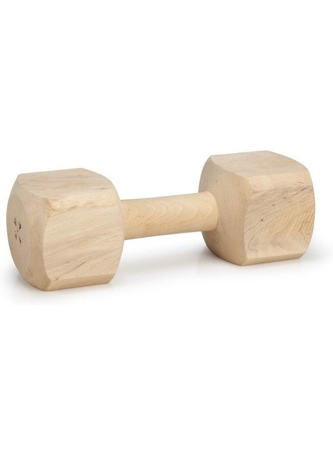 Wooden Dumbbell Chew Toy, 100% Natural Wood Training Toy For Dogs And Puppies - Keeps Teeth And Gums Healthy Oral Care - Image 1