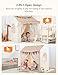 besrey Kids Play Tent with Eave Toddler Tent 2 in 1 with Padded Mat and Lights Large Playhouse with 2 Doors 2 Windows Indoor Outdoor Christmas Toddler Playhouse 51 x35 x 47 - Image 4