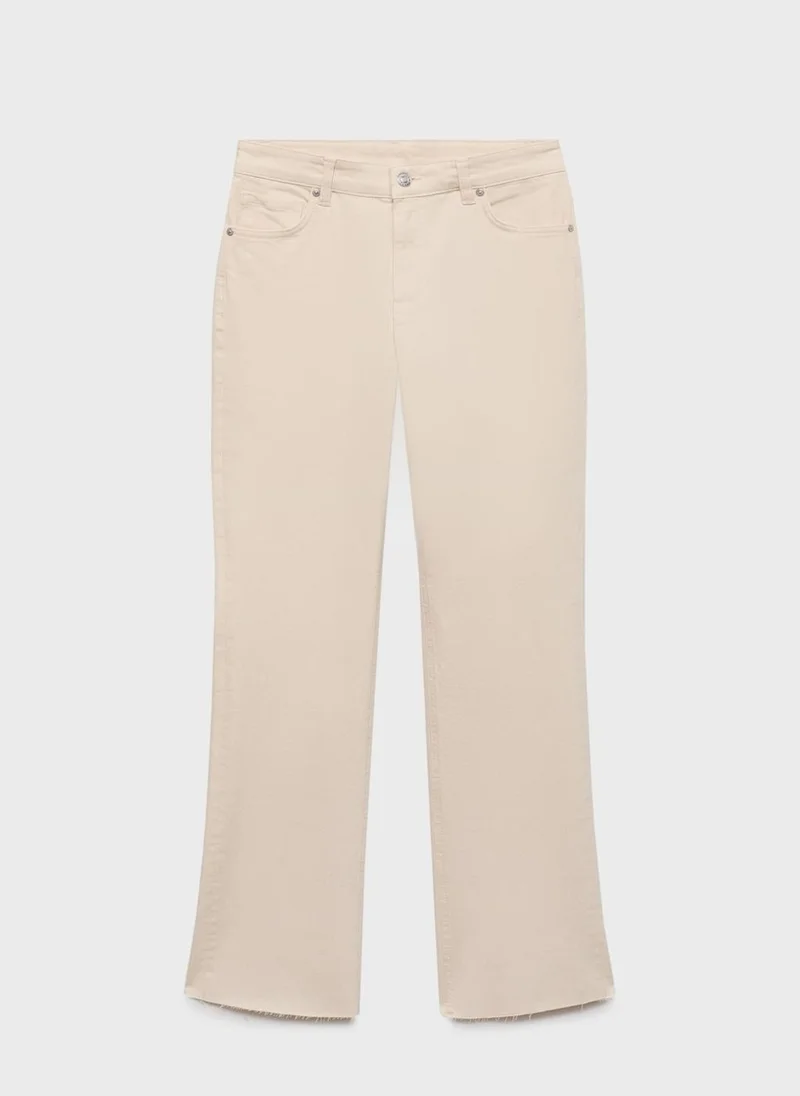 MANGO Sienna Flared Cropped Jeans