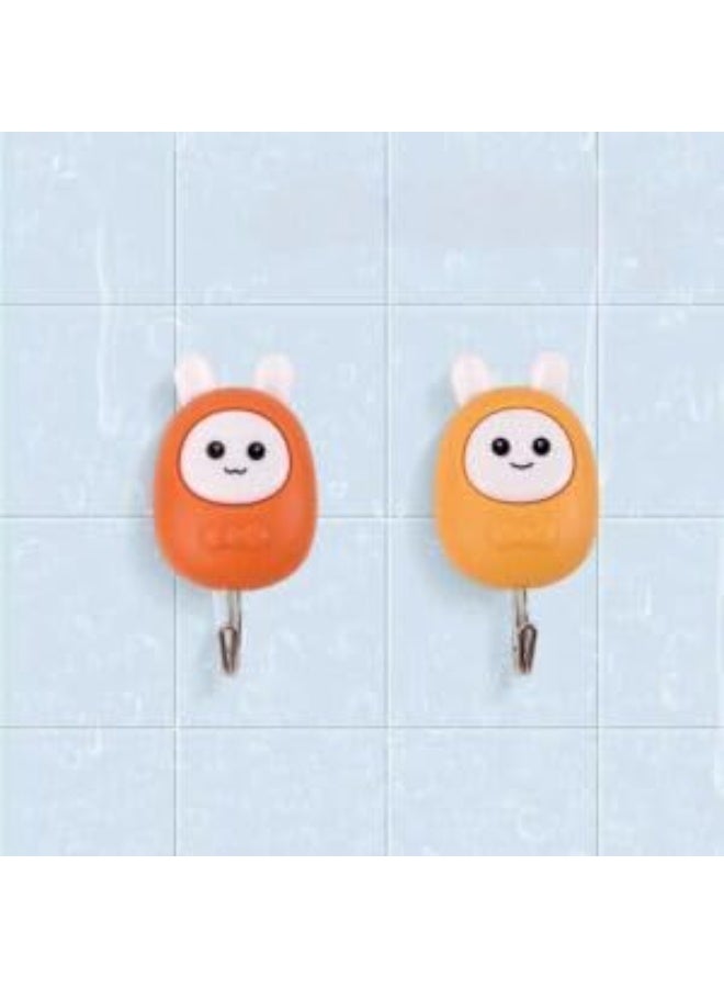 2-piece adhesive cat-shaped hook set for hanging keys - Image 2