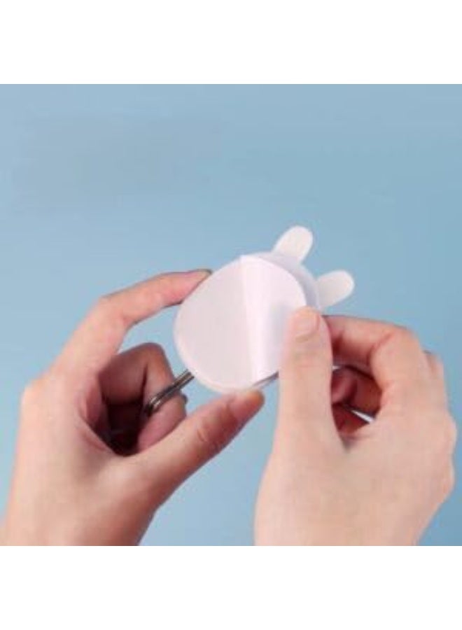 2-piece adhesive cat-shaped hook set for hanging keys - Image 3