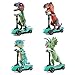 DINOBROS Dinosaur Scooter Toys Pull Back Cars Mini Finger Kick Scooters Boy Toy Age 3 4 5 6 Dino Gift Sets for Kids 4Pack - Image 2
