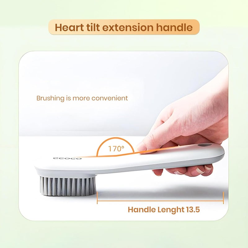 fixeify ECOCO by Shoe Cleaning Brush Set | Wall-Mountable Scrubber for Sneakers, Sports Shoes & Footwear | Dual Brush Design for Deep Cleaning – White & Turquoise - Image 2