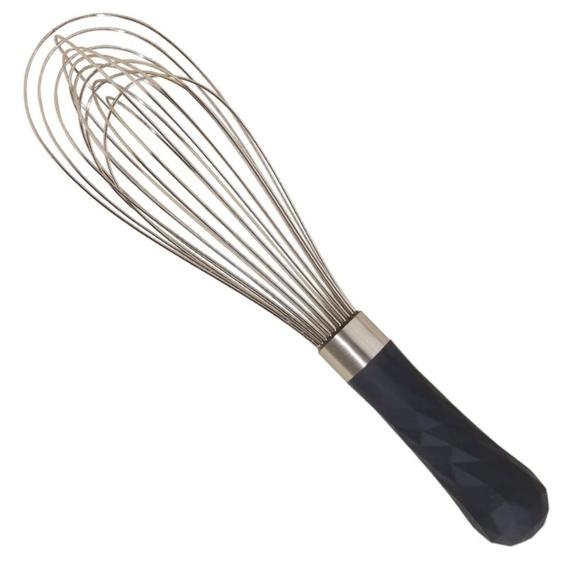 GIR: Get It Right - 11" Ultimate Stainless Steel Whisk, Black - Dishwasher Safe, Non-Toxic, Heat-Resistant to 425°, Food Grade Silicone - Kitchen Gadgets, Kitchen Utensils - 11.3" L x 2.8" W - Image 1