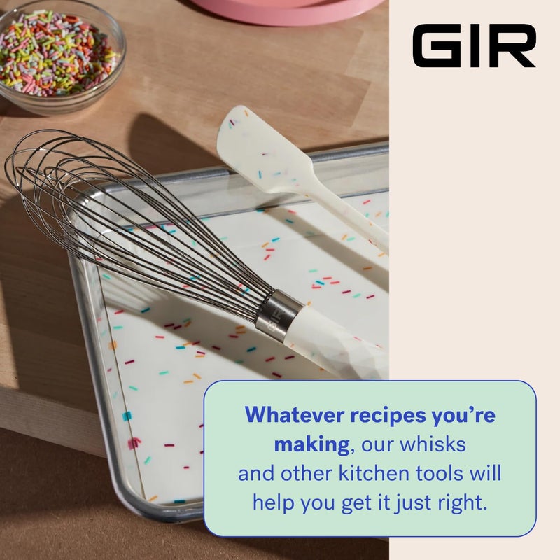 GIR: Get It Right - 11" Ultimate Stainless Steel Whisk, Black - Dishwasher Safe, Non-Toxic, Heat-Resistant to 425°, Food Grade Silicone - Kitchen Gadgets, Kitchen Utensils - 11.3" L x 2.8" W - Image 3