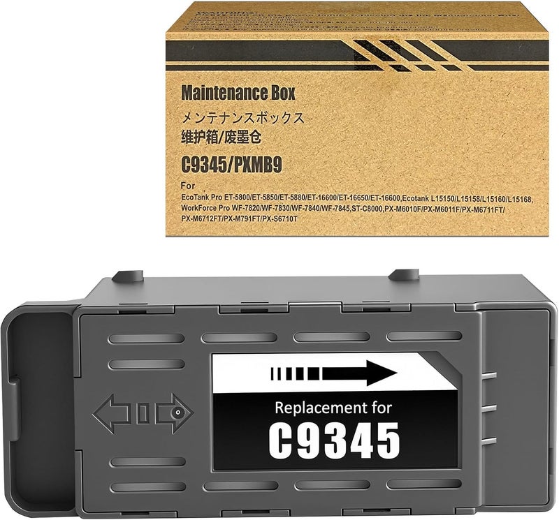 LAIPENG C9345 Ink Maintenance Cartridge C12C934591 Compatible for Epson ET-5800 ET-5850 ET-5880ET-16650 ET-16600 ET-16150 Mono ET-M16600 WF-7830DTWF WF-7840DTWF SC-8000 WF-7840 15150 L15160 Printer - Image 1
